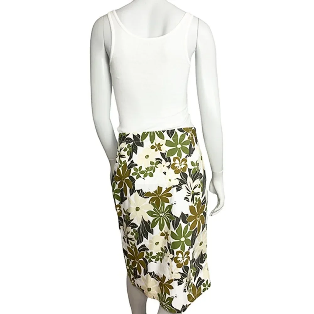 SANCTUARY Button front tropical floral skirt